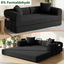 80" Loveseat Convertible Sofa Bed, Modern Boneless Couch Sofa non-formaldehyde