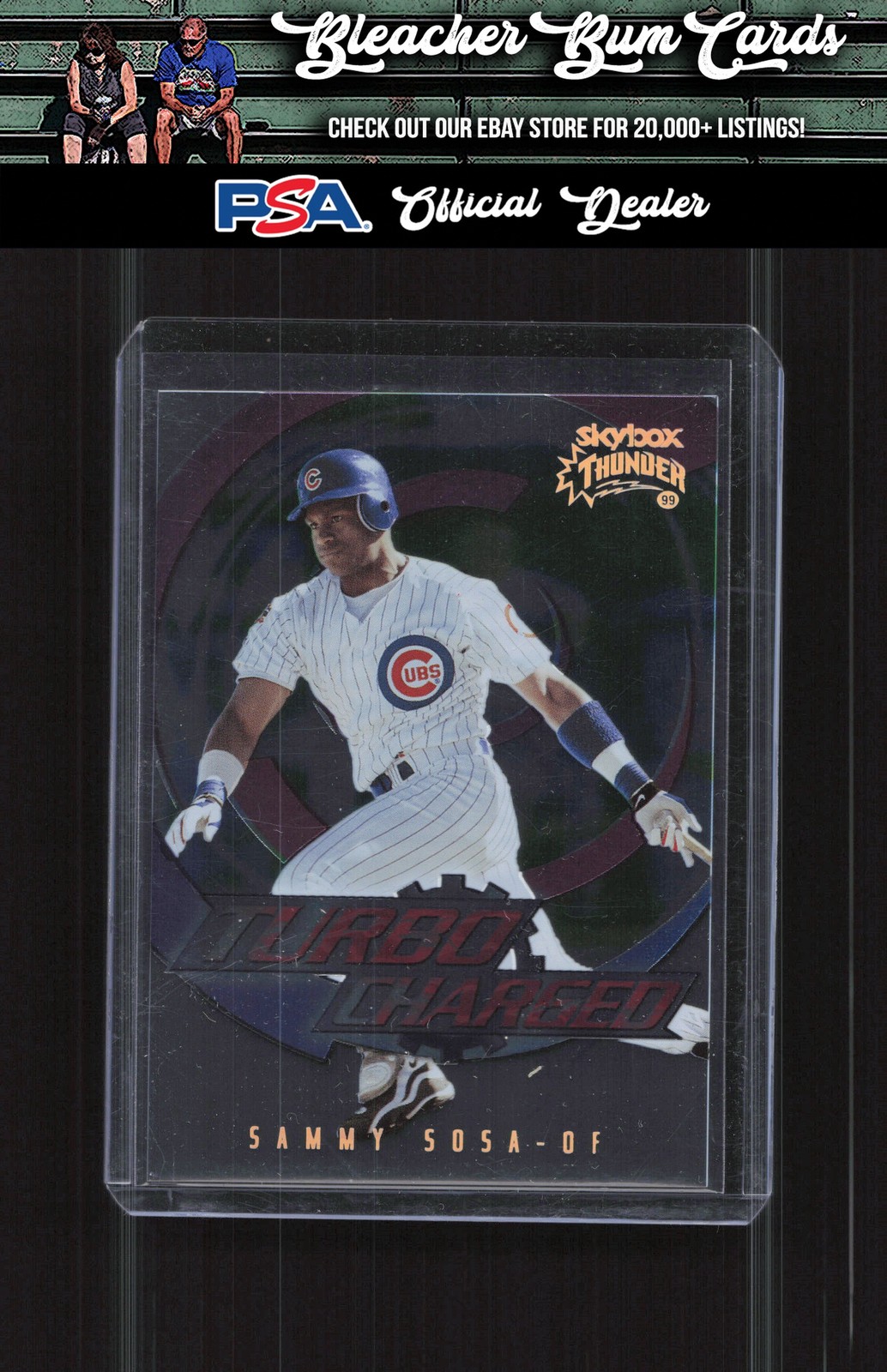 1999 SkyBox Thunder TC9 Sammy Sosa Turbo Charged