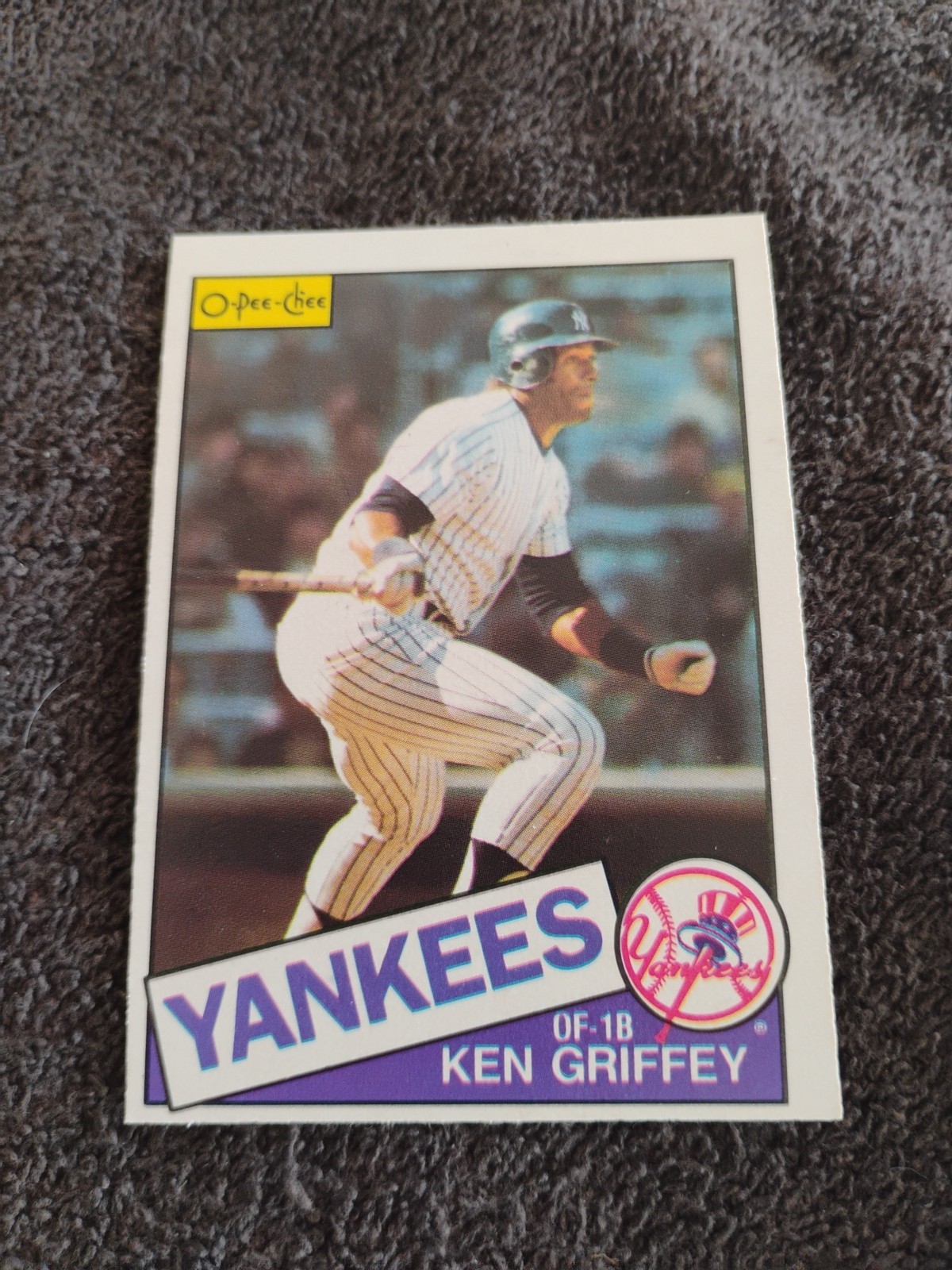 1985 O-Pee-Chee Ken Griffey New York Yankees Baseball Card #380