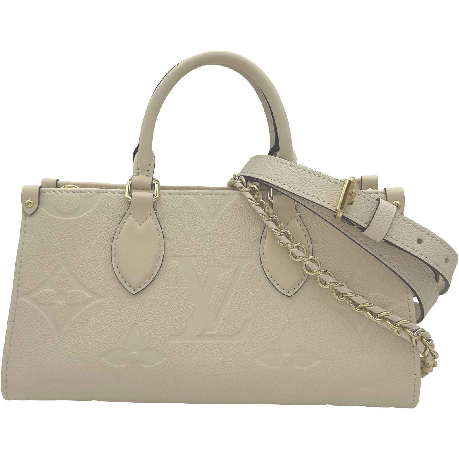 LOUIS VUITTON Onthego EW M23698 Crème Empreinte Shoulder Bag #1127