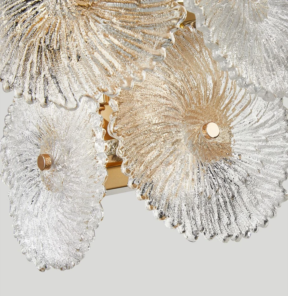 Aplique de pared Artcraft Lighting AC11964 Bloom 2 luces 9" de alto - latón Foto 3 de 4