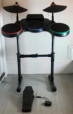 Guitar Hero wireless Drum controller PS3 foot pedal dongle parts repair untested