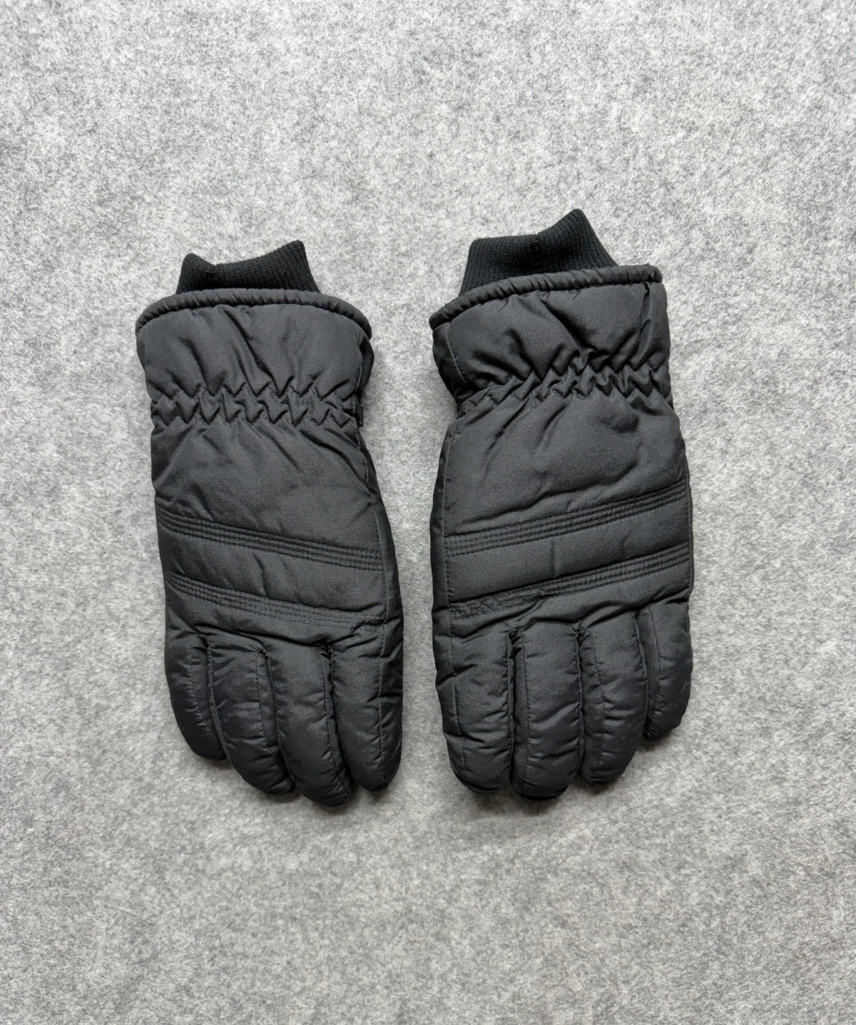 Thinsulate Gloves Mens Large Black Insulated Gripper Palm Winter Ski Outdoor