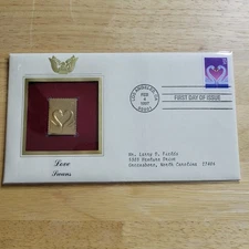 Love Swans 22kt Gold Replica Stamp w/card