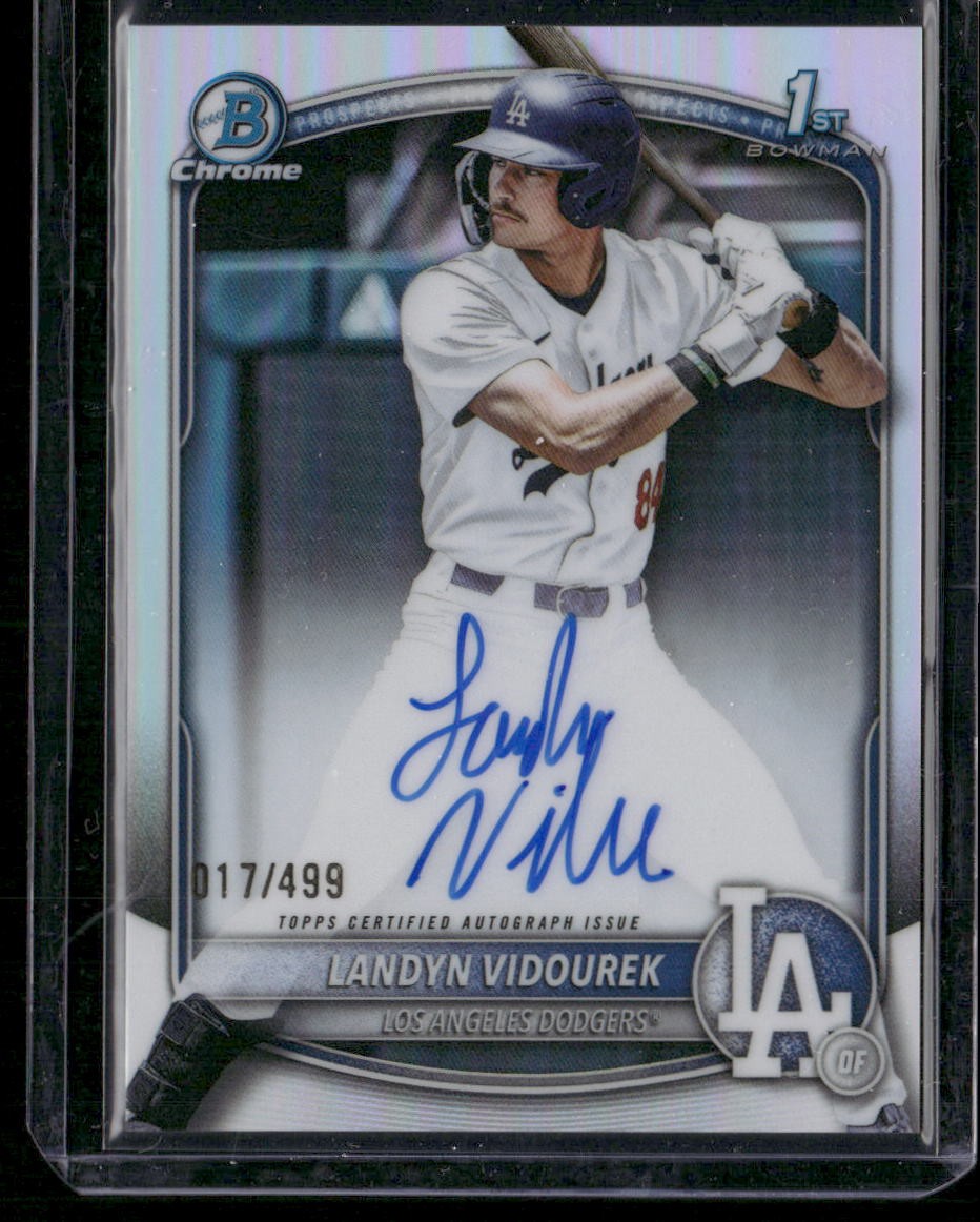 2025 Bowman Draft #CPA-LV Landyn Vidourek Chrome Prospect Auto /499 Refractor
