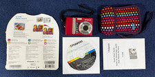 Polaroid i1236 12MP 3x Optical Zoom Digital Camera - Anti Shake - Red - Extras