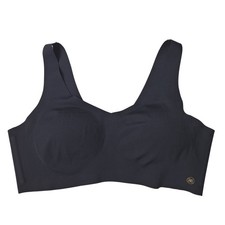 Honeylove Bra Large Black V-Neck Wireless Support Comfort Stretch Smoothing