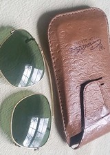 Vtg American Optical Calobar 48 Sunglasses Clip-On W/original Case