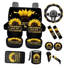 Sunflower Car Seat Cover Set 13 Pack She's Sunshine Sunflower Sunshine