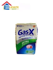 Gas-X Anti-Gas Extra Strength 18 Chewable Tablets 125mg DAMAGED BOX