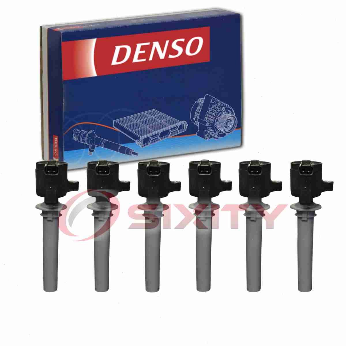 6 pc Denso Direct Ignition Coils for 2005-2007 Mercury Montego 3.0L V6 Spark ry