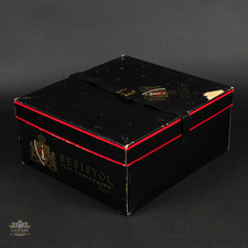 Vintage 1960s Resistol Square Hat Box w/Buckle Insert Fedora Storage