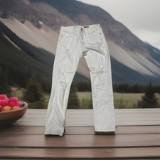 Pilcro Anthropologie White Distressed Skinny Jeans   Size 27