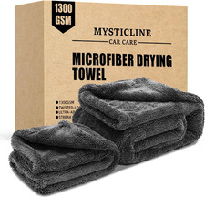 2 Pack 1300 GSM Car Drying Towel,Double-Sided Microfiber Towels for Cars,Extra