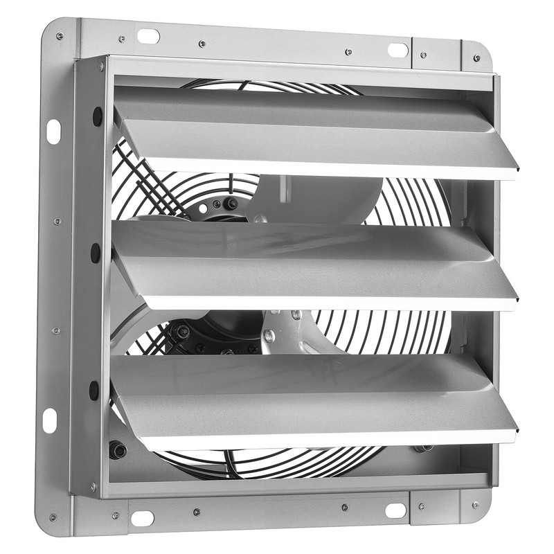 Uimoso 10-Inch Wall-Mounted Exhaust Fan with Automatic Louvers, 874 CFM Airflow