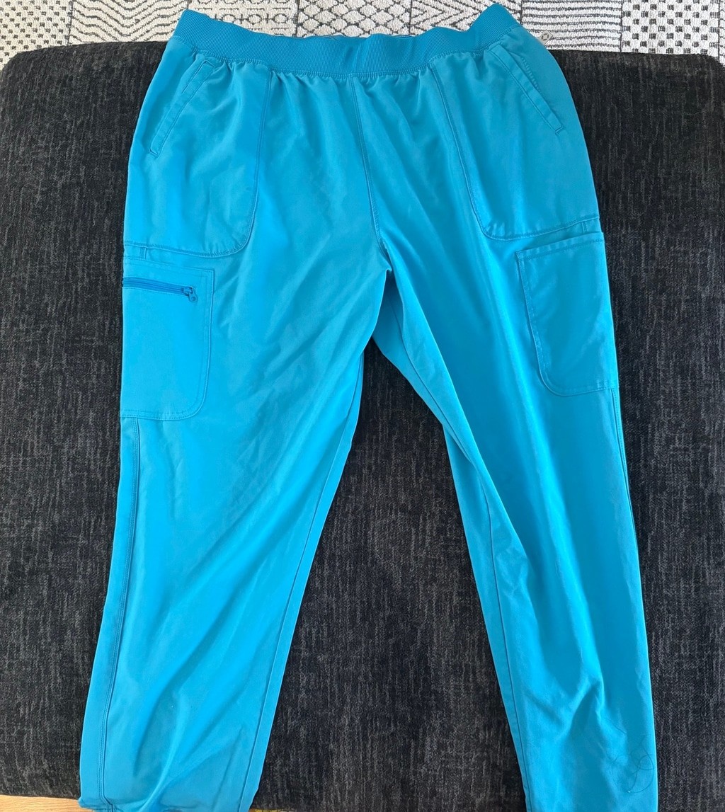 2xl Teal Cargo Stretch Elastic Waist