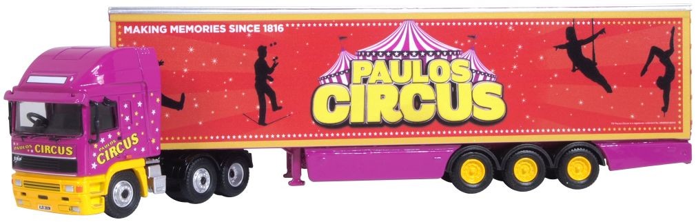 Oxford Diecast 76EC005 Paulos Circus ERF EC Box Trailer  - 1:76 Scale