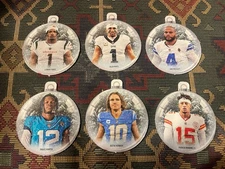 2025 Panini Mosaic 6 Card Christmas Ornament Complete Set Travis Hunter Mahomes