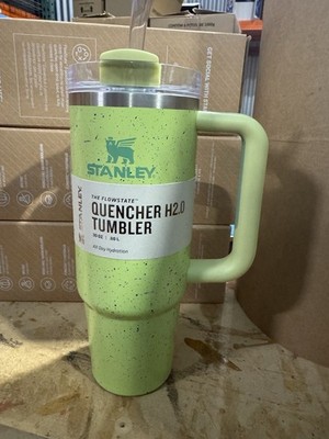 Stanley Quencher H2.0 Tumbler Straw Cup 30oz Citron Speckle Green