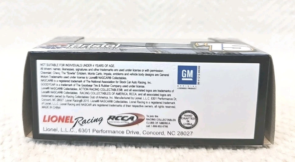 Bristol Motor Speedway Fall Program Car 2015 SS 1:64 Scale Limited Edition - Image 4 of 4