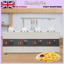 Electric Four Bottle Nacho Cheese Warmer Pump Condiment/Sauce Warmer Dispenser