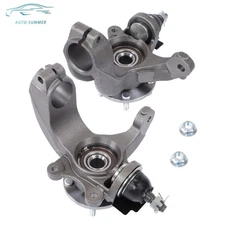 Pair Front Steering Knuckle & Wheel Hub Bearing For Ford Transit Connect 2010-13