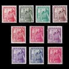 1948/1954-EDIFIL 1024**/1032**-SERIE COMPLETA-FRANCO Y CASTILLO DE LA MOTA-MNH