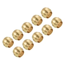 10pcs 4mm Tube Brass Compression Sleeve Ferrules Brass Compression Fittings