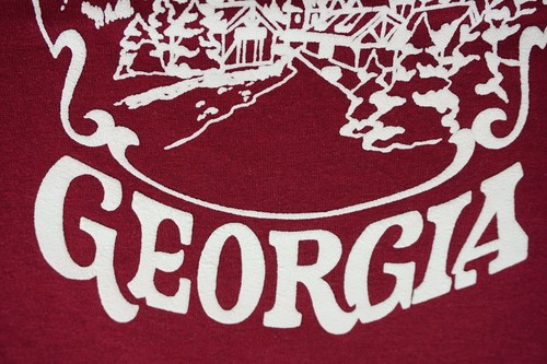 Vintage 1990s Helen Georgia puff print souvenir shirt tagged large city USA - Picture 9 of 15