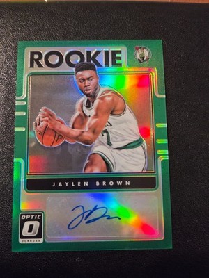 Jaylen Brown 2016-17 optic green holo autograph rookie SP celtics RC SSP auto /5