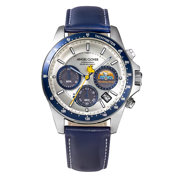 ゼベワン　アンコングッズ　スノードーム　Watch ピンバッチセット Angel Clover x Peanuts Watch Snoopy Solar Chronograph PN40SSV-BK