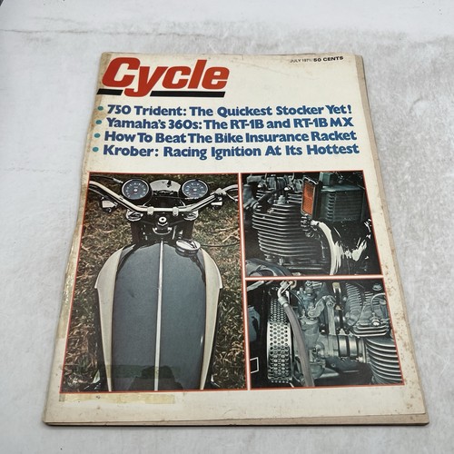 Cycle Magazine 1971 Vintage Lot 4 Issues Motorcycle Harley Norton Honda Yamaha - Picture 6 of 6