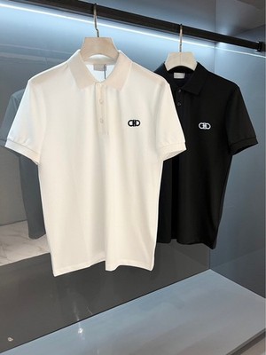 Salvatore Ferragamo 26ss New Chest Letter Logo Men s Lapel Polo Shirt