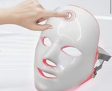 7-Color LED Light Therapy Mask for Facial Skin Care, Adjustable Portable Device