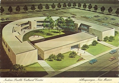 Postcard NM Albuquerque ''Indian Pueblo Cultural Center'' Artistic Rendering