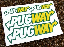 'PUGWAY' 4 stickers Peugeot GTi 106 306 206 207 Rallye