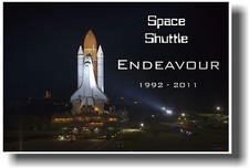 NASA Space Shuttle Endeavour - 1992 - 2011 - NEW SCIENCE TECHNOLOGY POSTER