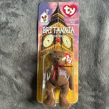 Mcdonalds TY Beanie Baby Britannia The Bear RARE WITH ERRORS