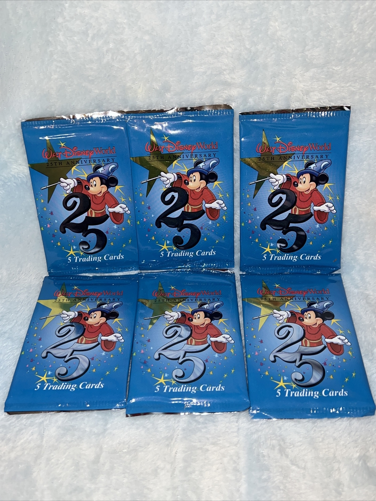 Walt Disney World 25th Anniversary Trading Cards Foil Packs (LOT OF 6)  SEALED! | eBay