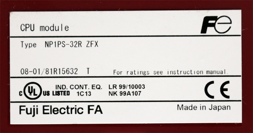 Fuji Electric NP1PS-32R ZFX Micrex-SX CPU Module | eBay Fuji Electric NP1PS-32R ZFX Micrex-SX CPU Module | eBay