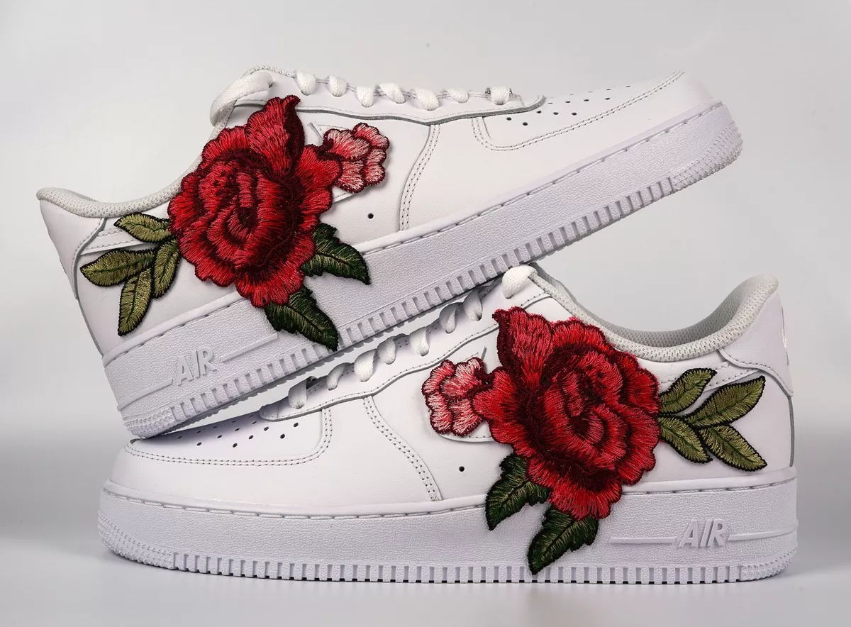 Nike Air Force 1 White Custom 'Red Glitter' Edition