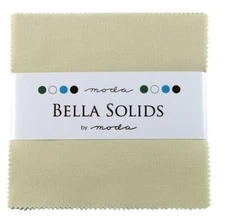 Bella Solids Fig Tree Cream Charm Pack 42 Squares 5" Moda Fabrics 9900PP 67