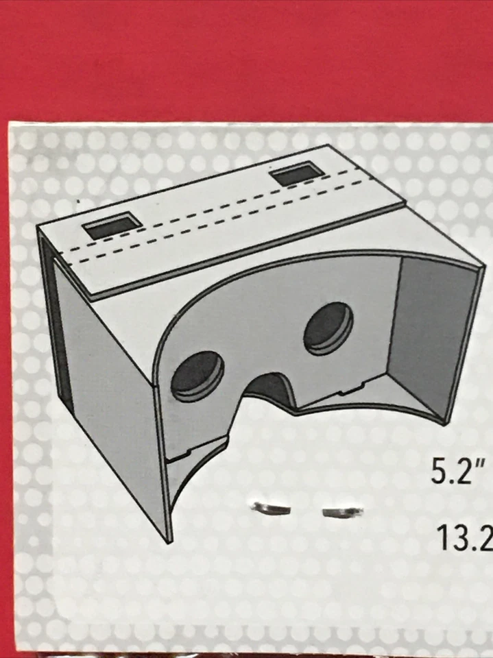 "Kit de caja hágalo usted mismo visor de cartón de realidad virtual 5,2"" X 3,25"" X 3,5"" nuevo" Foto 3 de 3