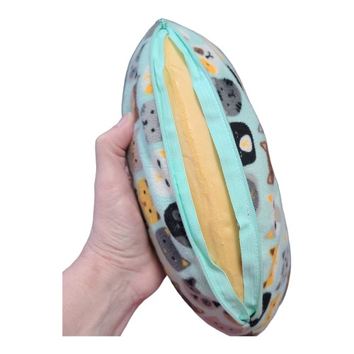 Foam Neck Pillow Light Blue With Cat Kitten Heads Travel - Picture 2 of 5