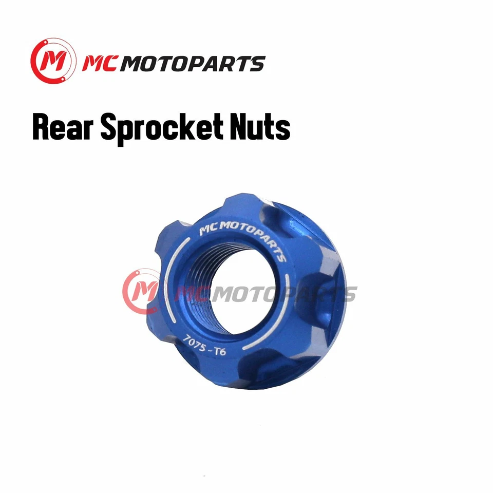 Compatível com porcas de roda dentada traseira Kawasaki GPX 250 600 ZRX1200S M10 x 1,25 rosca - Imagem 3 de 4