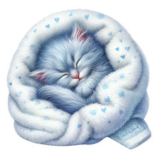 XXL 30X30 Autoaufkleber Blaue Katze Aufkleber