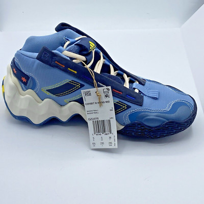 Womens Adidas Exhibit B Candace Parker Mid Top Basketball Shoes GZ2375 Blue 6.5
