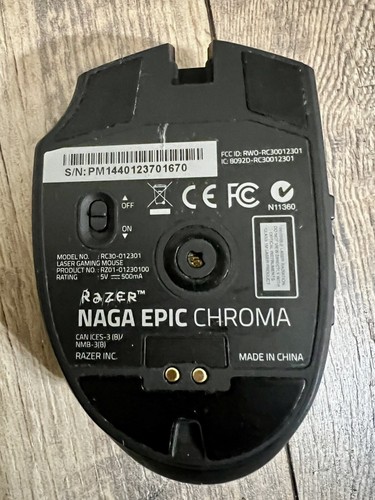 Razer Naga Epic Chroma Wired/Wireless Gaming Mouse (Model: RC30-012301) w/ Base - Picture 3 of 8
