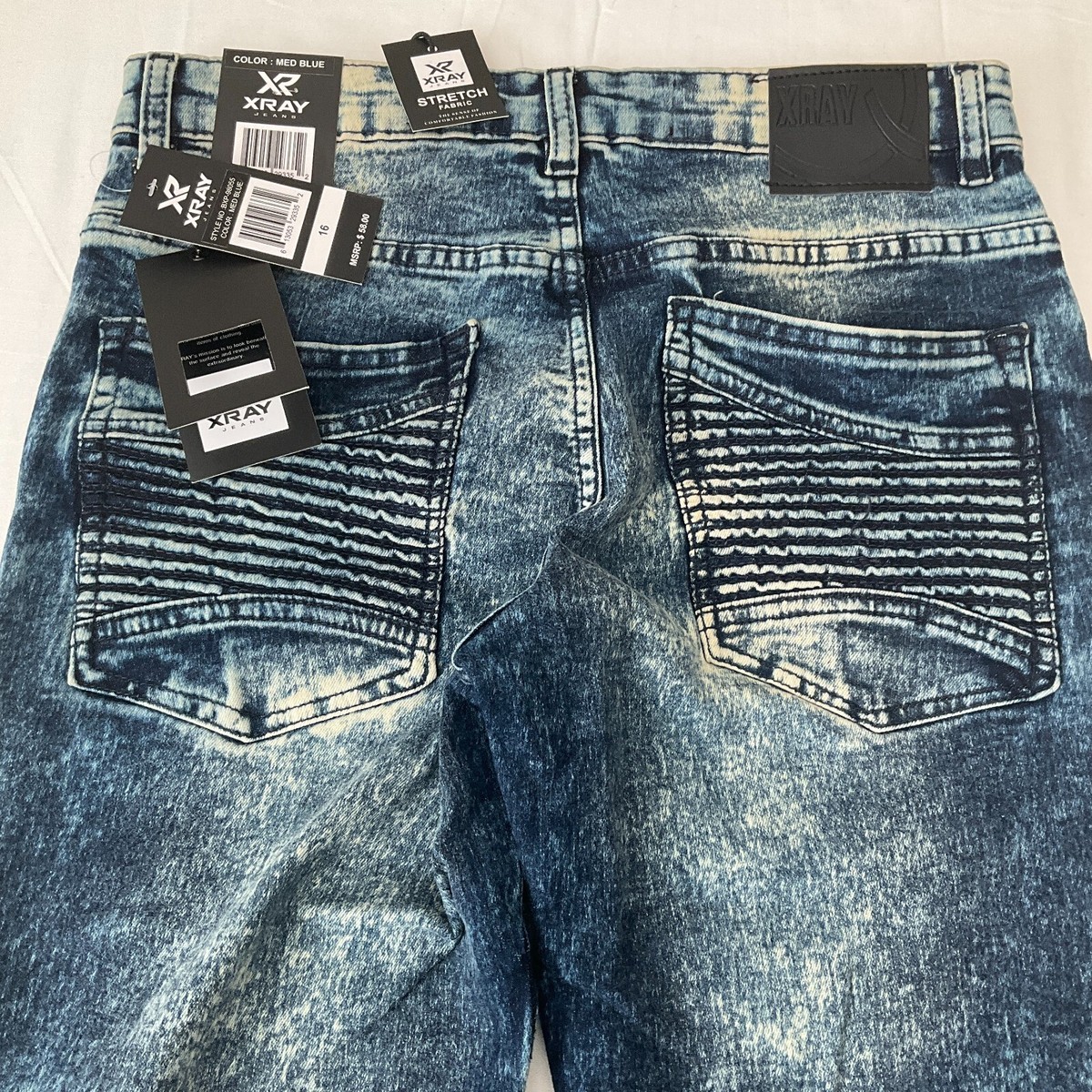 Xray Denim Jeans Boys Size 16 Blue Stretch Biker | eBay