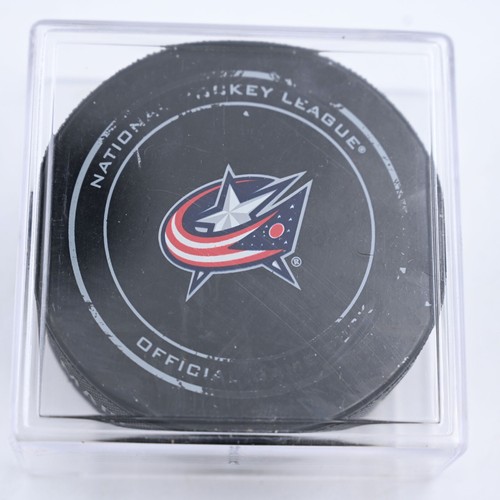 NHL Goal Scored Puck Laurent Dauphin Chicago Blackhawks Sept 19, 2017 vs. CBJ - Picture 3 of 3
